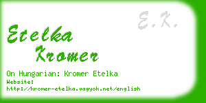 etelka kromer business card